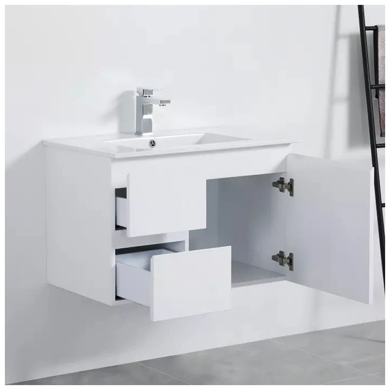 Pure White PVC Wall Hung Cabinet