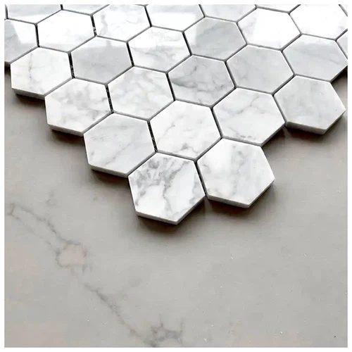 carrara white hexagon marble mosaic carrara white hexagon marble mosaic