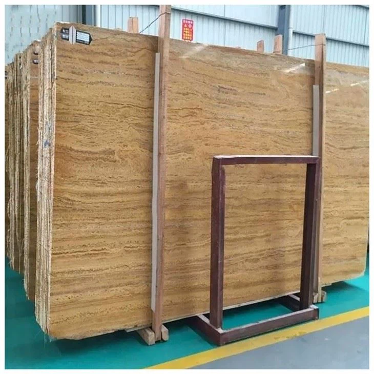 Golden Travertine Marble Slabs