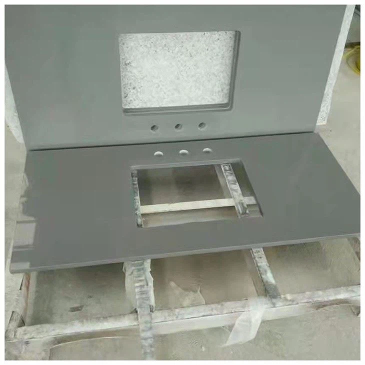 Grey Quartz Bathroom Vanity Top