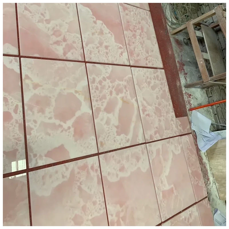 Pink Onyx Marble Floor Tiles
