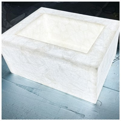 Poludragocjeni bijeli kvarcni umivaonici